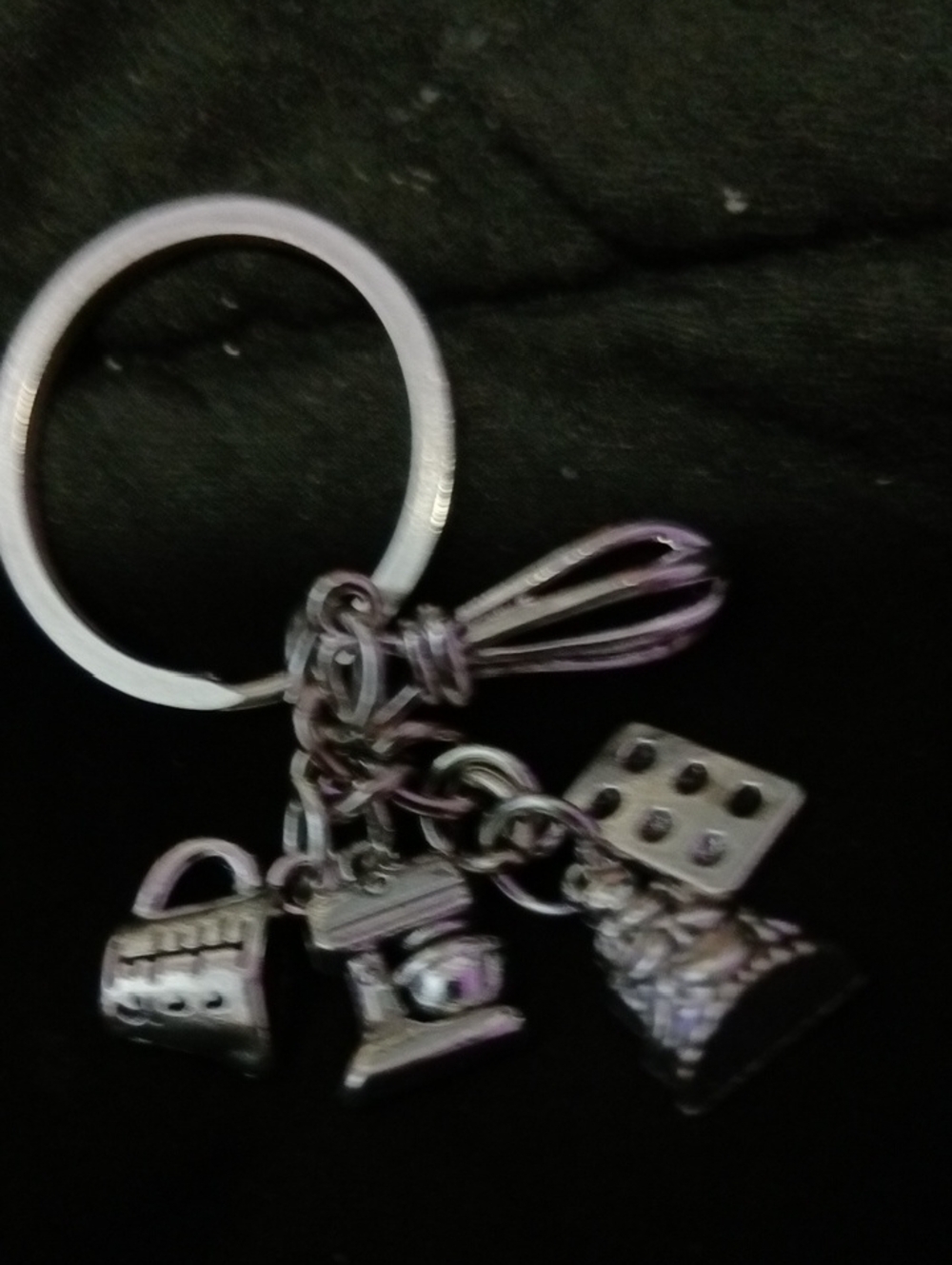Silver Kitchen Charm Keychain - Women Accessories